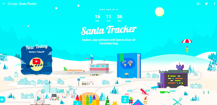 Google's Santa Tracker lets you play games and learn coding as you