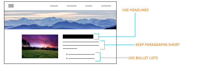 Breaking up large blocks of text greatly helps your reader.